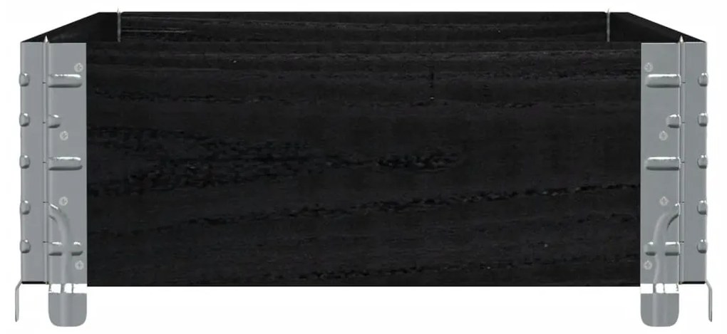 Fekete tömör fenyő kerti növénytartó 100 x 50 cm
