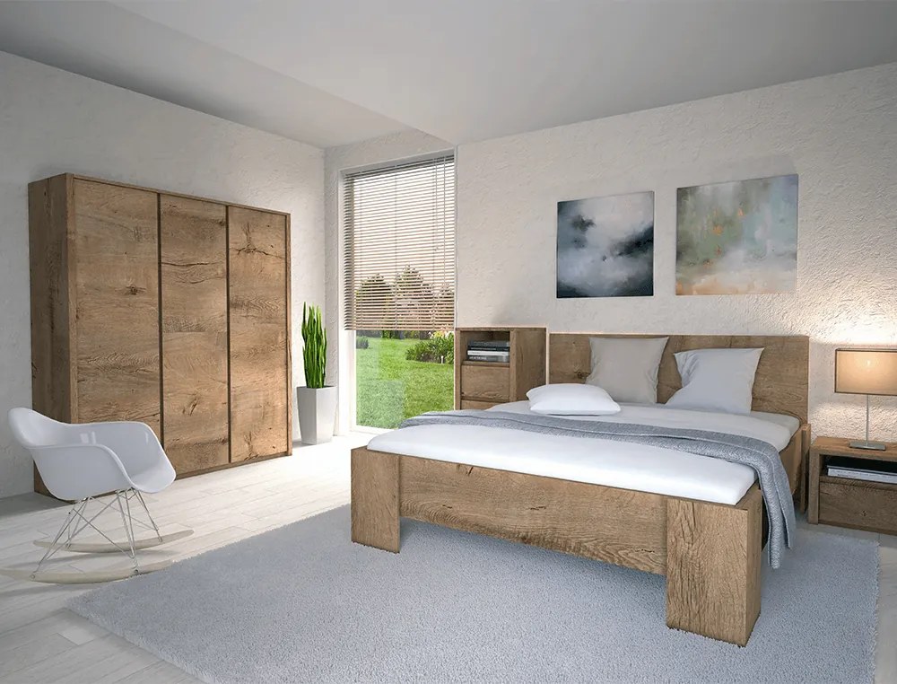 éjjeliszekrény, sötét tölgy lefkas, MONTANA SN