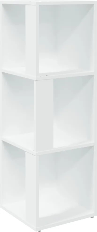 vidaXL fehér szerelt fa sarokszekrény 33 x 33 x 100 cm
