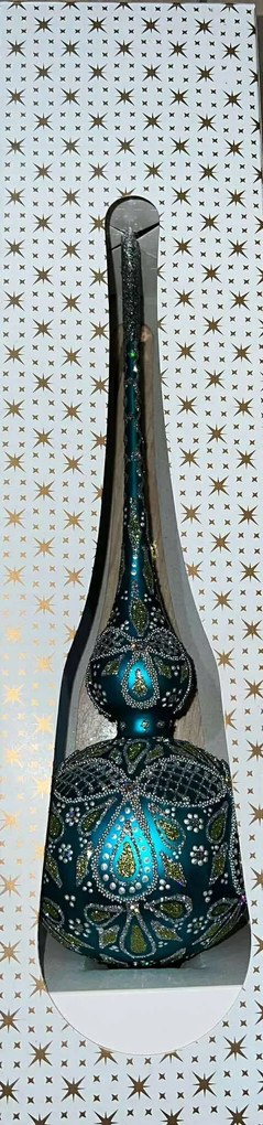 Karácsonyfadísz Üveg 42 CM Gazdagon Díszített