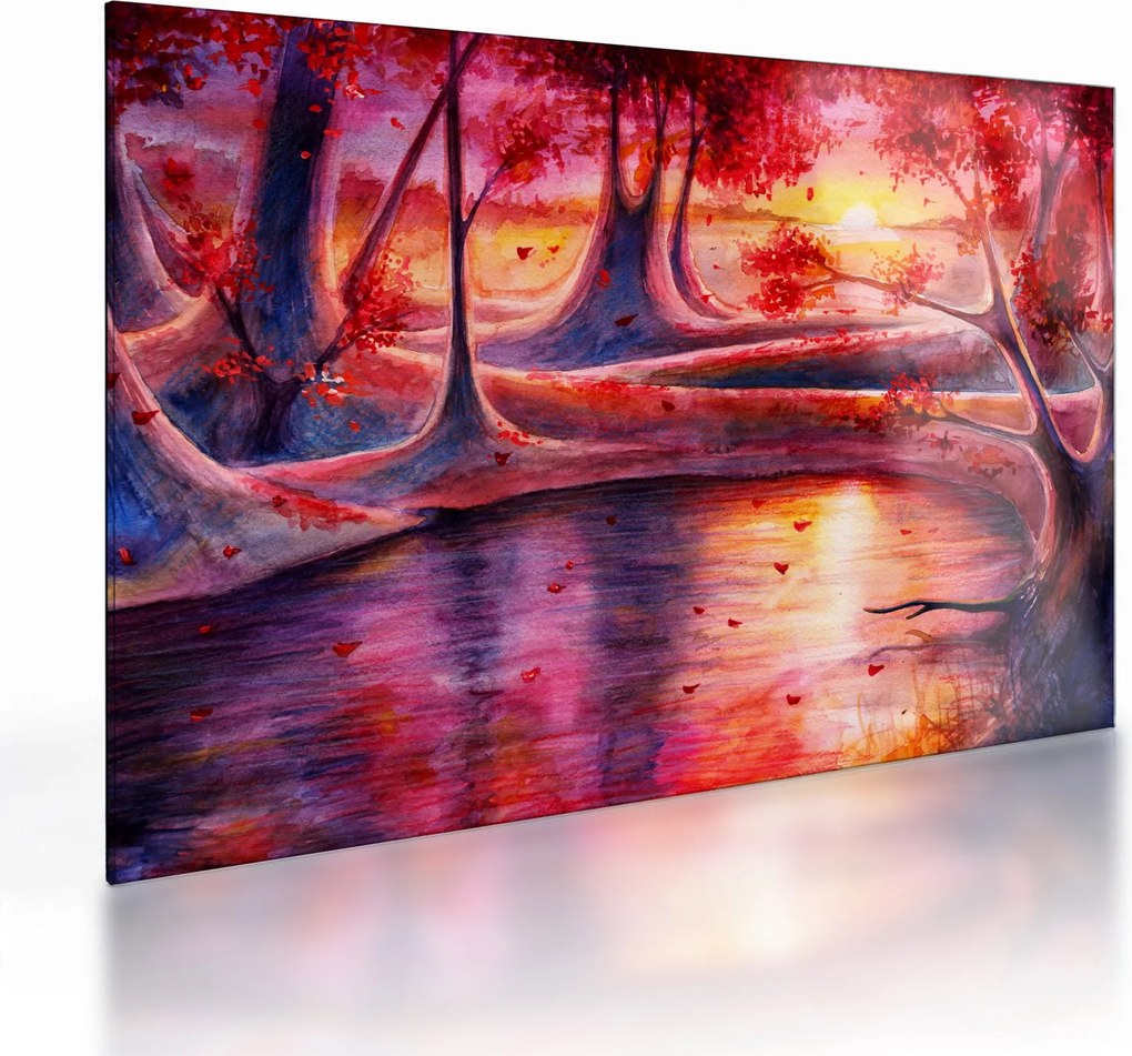 Egy varázslatos erdő képe (üvegen) (70x50 cm)