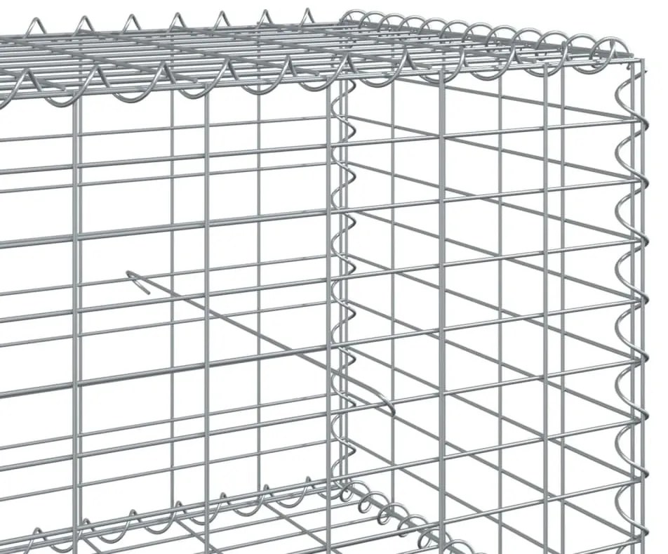 horganyzott vas gabion kosár fedéllel 1000 x 50 x 50 cm