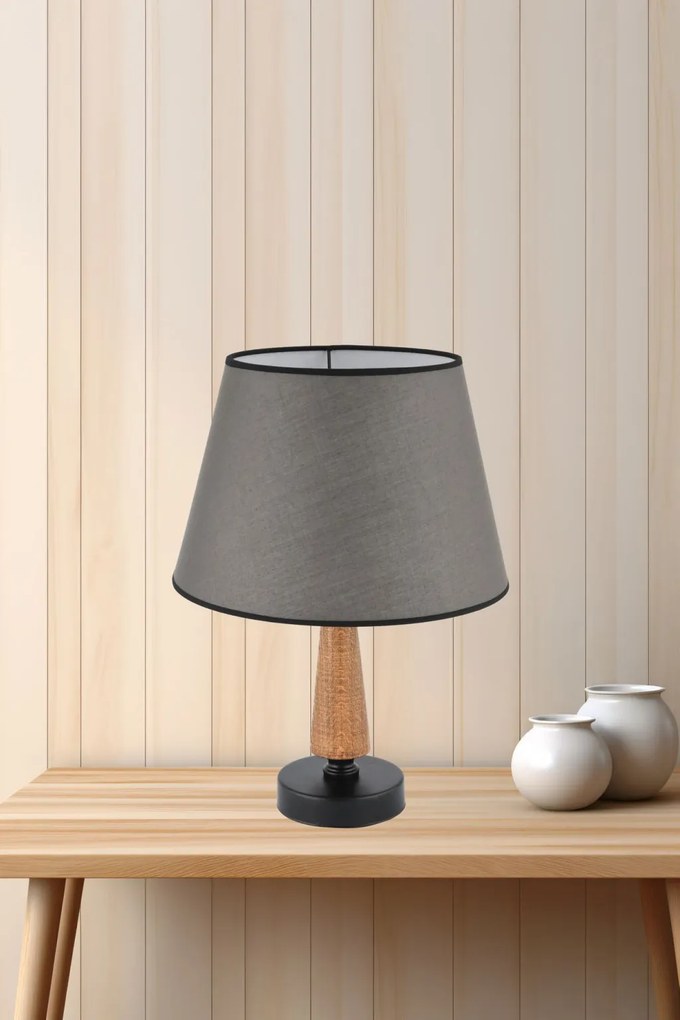 Fém éjjeli lámpa, szürke-barna, 20 cm – TR390FLH2723