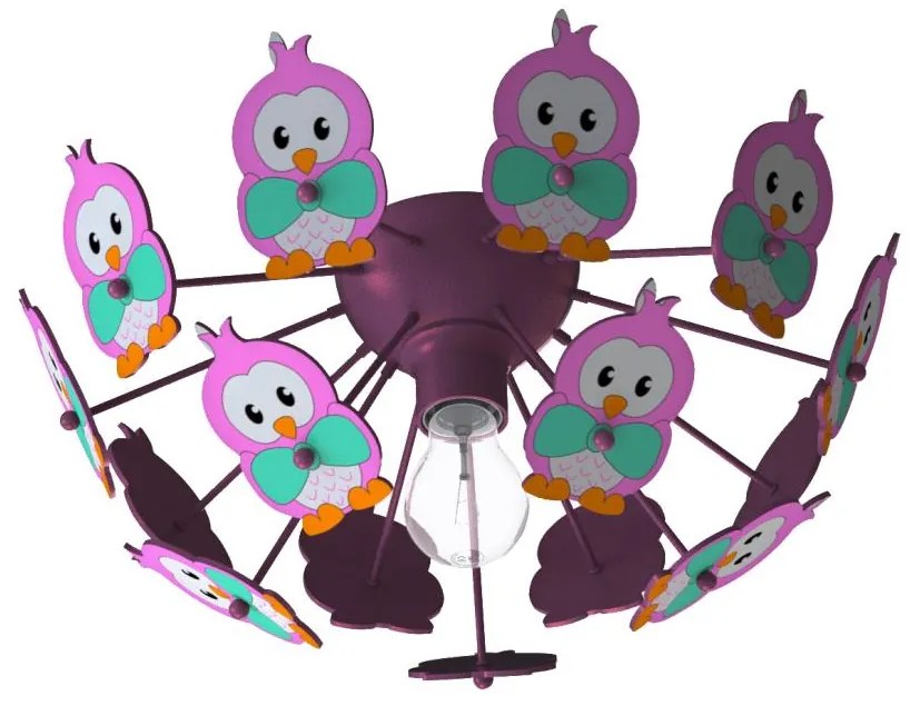 Eglo 95637 - Gyerek mennyezeti lámpa VIKI 2 1xE27/60W/230V rózsaszín