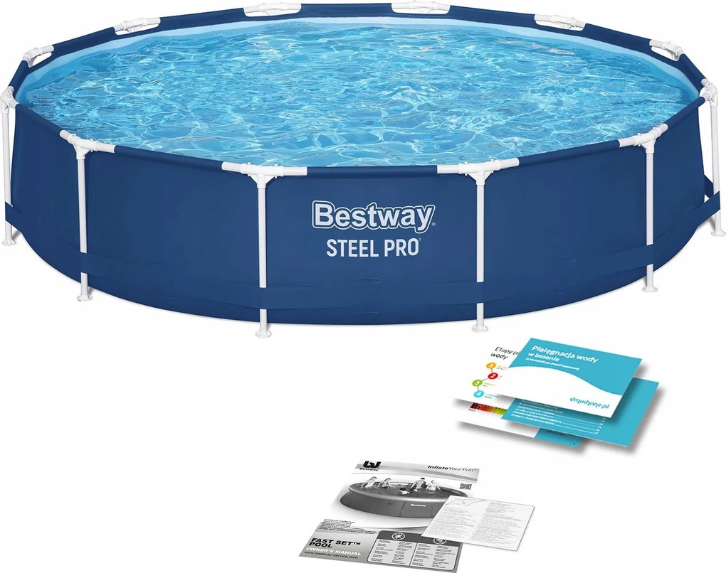 Basen Stelażowy Bestway 366x76 Kerti Acél Pro Kerek Állvánnyal