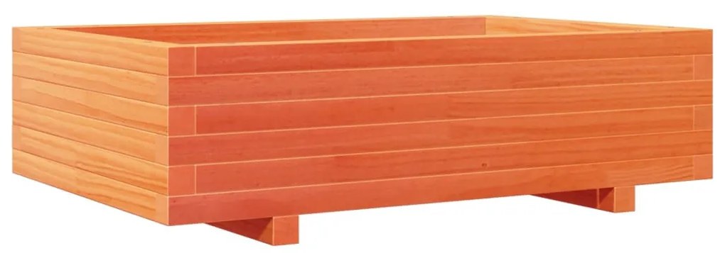 viaszbarna tömör fenyőfa kerti virágláda 90x60x26,5 cm