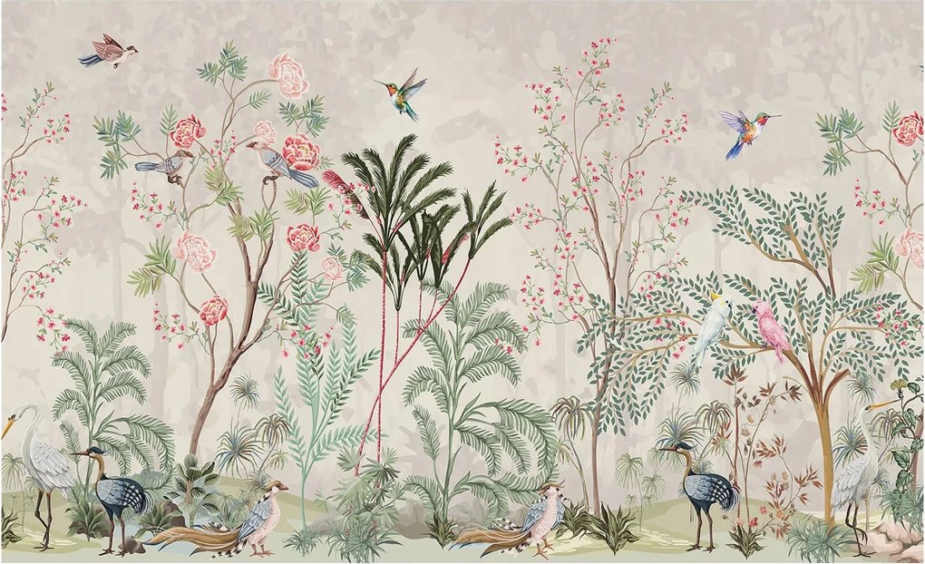 Fali fotótapéta Étkezőbe Trópusi oázis 416x254 Ragasztó