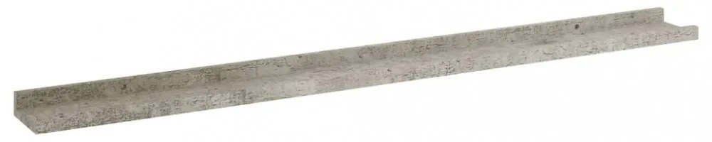 2 db betonszürke fali polc 100 x 9 x 3 cm