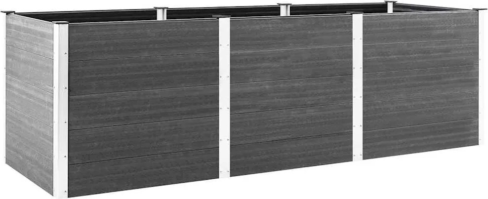 vidaXL szürke WPC kerti magaságyás 300x100x91 cm