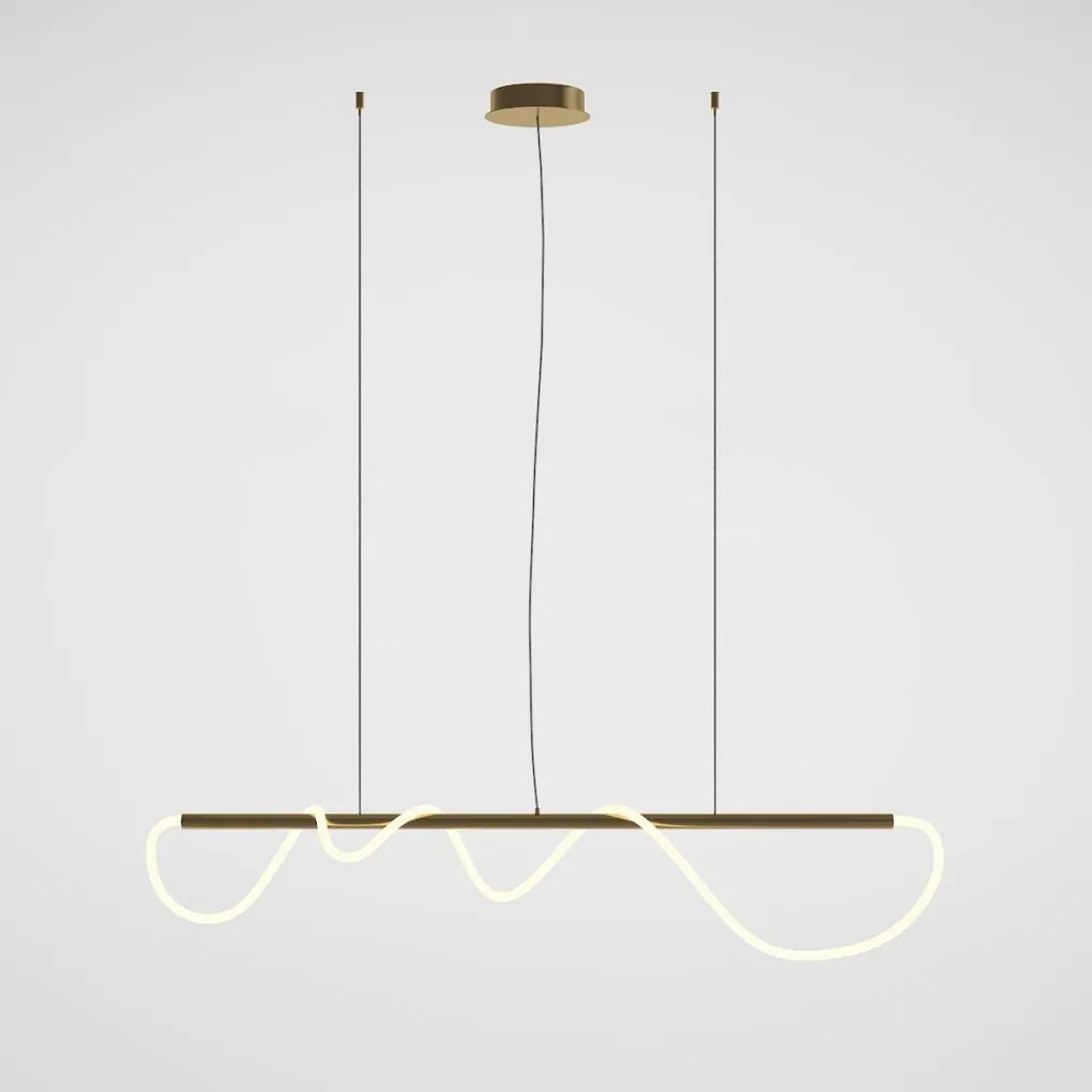 MAYTONI MOD166PL-L30G3K TAU Modern Led Függesztett Lámpa Fehér, Arany LED IP20