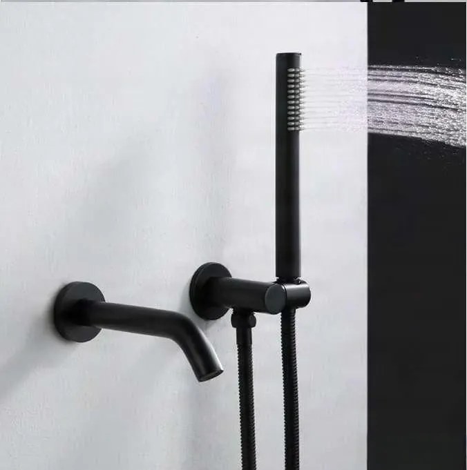Zuhanyrendszer EYN CP1551black falba süllyesztett kivitelben, kádkifolyóval és kézizuhannyal, többféle színváltozatban