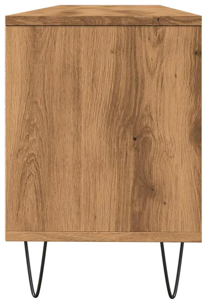 kézműves tölgy színű szerelt fa TV-szekrény 150 x 30 x 44,5 cm