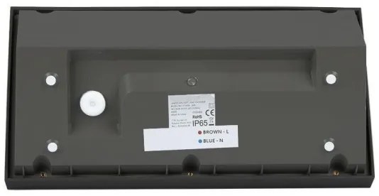 LED Kültéri fali lámpa LED/20W/230V 6400K IP65 fekete