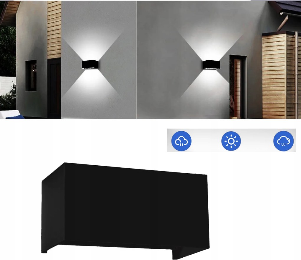 Kerti Fali Lámpa Led Homlokzati Fali lámpa Kültéri Felső Alsó