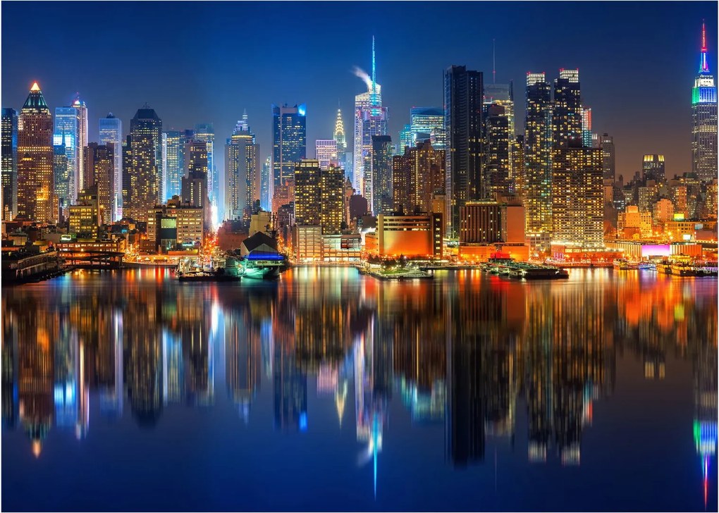 Manhattan képe éjjel (70x50 cm)
