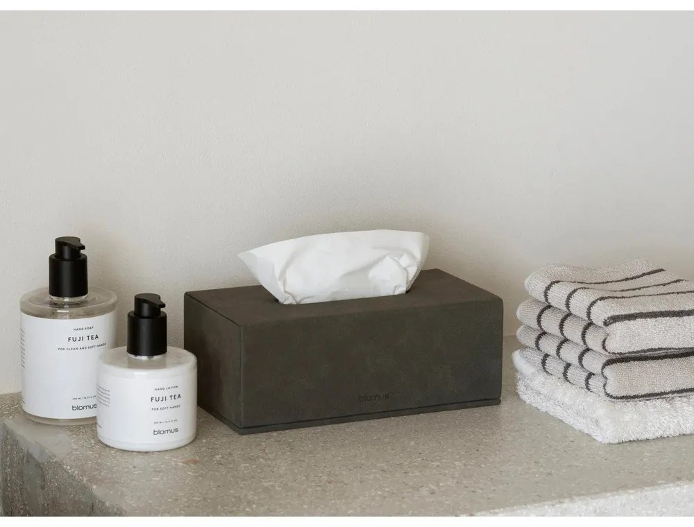 Műbőr zsebkendőtartó Sahla – Blomus