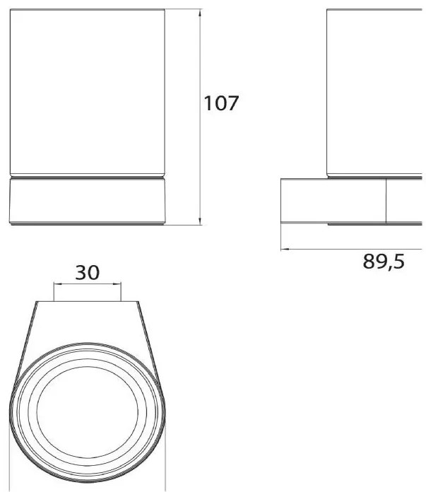 AREZZO design NORO üveg tartó pohár, króm