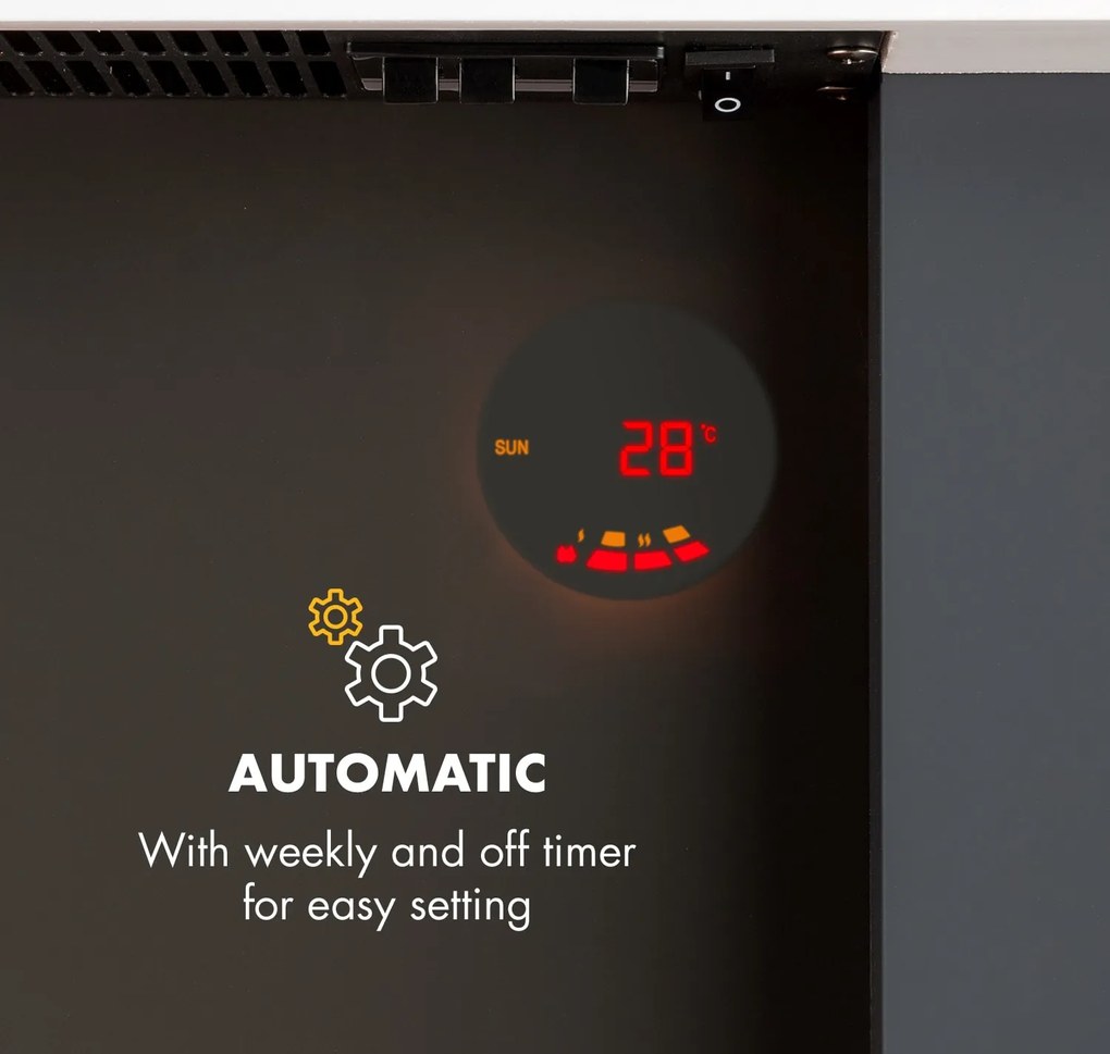 Klarstein Studio Light & Fire 2, elektromos kandalló, 1000/2000 W, MDF, távirányító, fehér