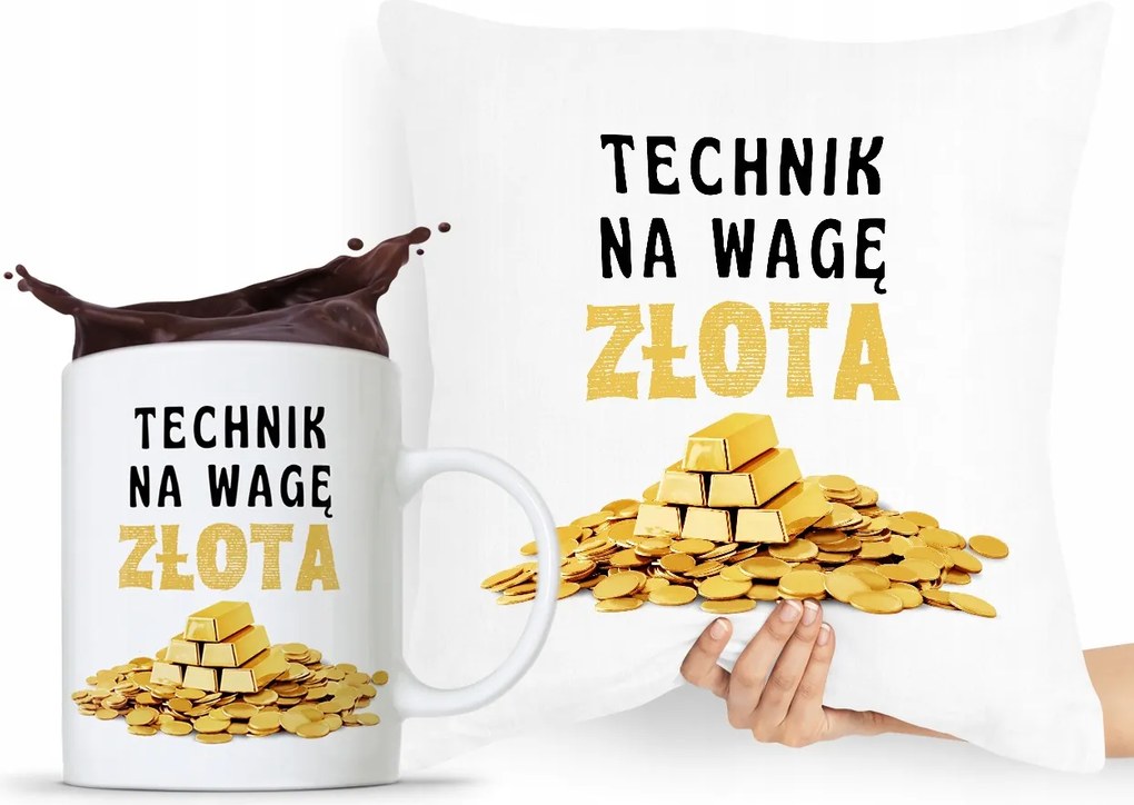 Technikus Párna Bögre Ajándék Szett fényképes nyomtatással