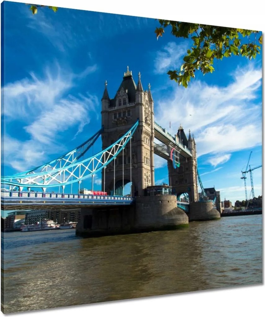 Vászonkép 80x80 Tower bridge az éggel