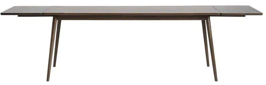 Barna bővíthető étkezőasztal tölgyfa dekoros asztallappal 190x90 cm Barrali – Unique Furniture