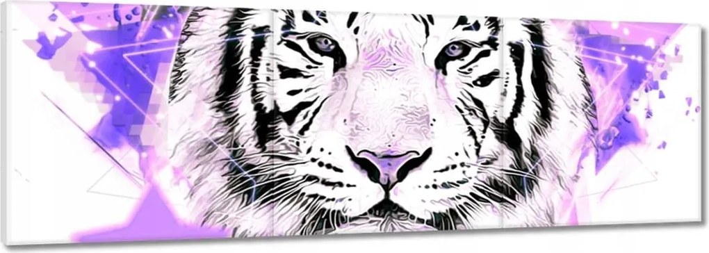 Vászonkép 120x40 Tigris lila
