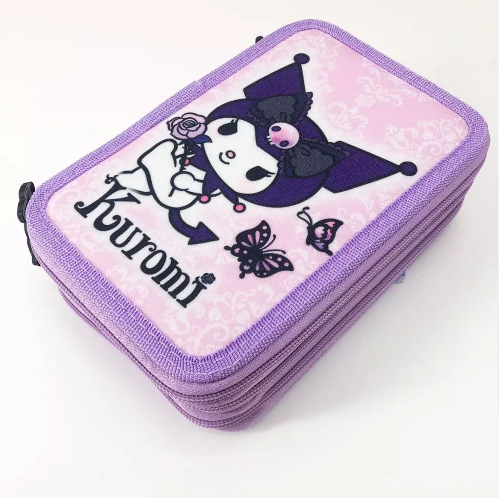 Hello Kitty Kuromi Purple tolltartó töltött 3 emeletes
