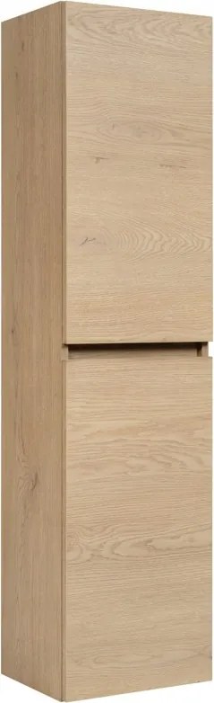 Fürdőszoba szekrény Függő oszlop Tölgy 136 cm Frontok Tölgy Világos matt