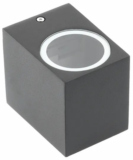 Lámpa Fali lámpa TIAGO négyzet, 1 irányú, GU10, MAX.35W, IP54 AC220-240V, 50/60Hz, fekete