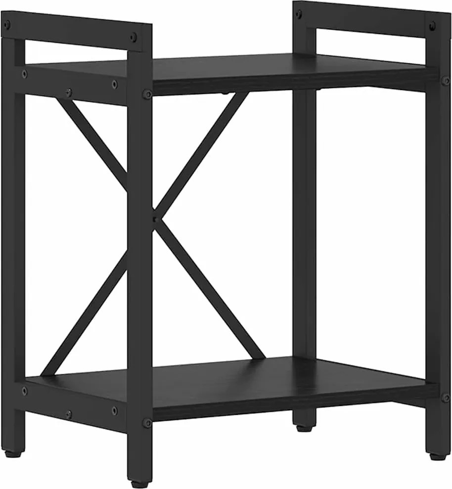 vidaXL Könyvespolc Fekete tölgy 40 x 30 x 50 cm Faanyag