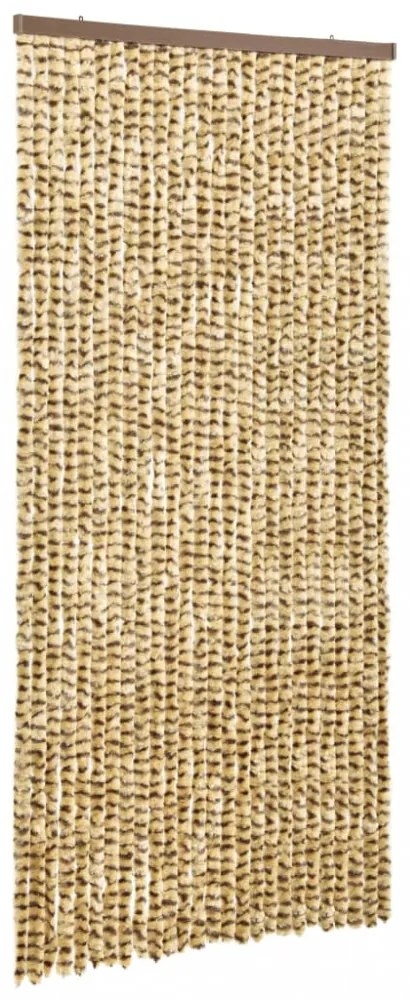 bézs és barna zsenília rovarfüggöny 100 x 220 cm