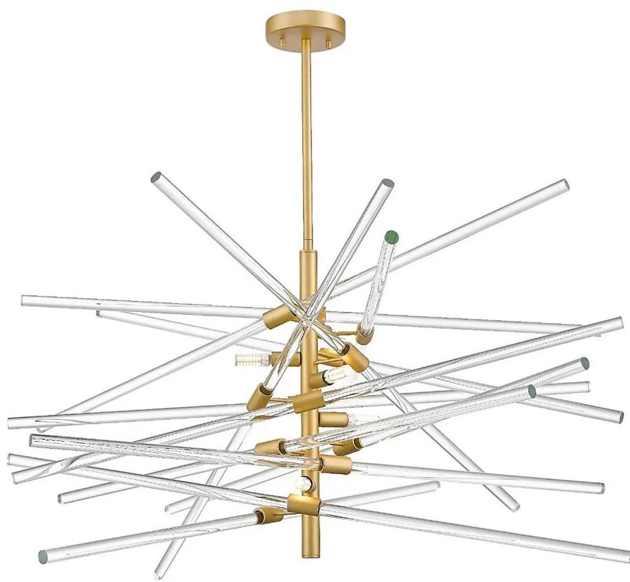 Zuma Line P0599-06A-V7AC - Rúdra szerelt REYKJAVIK csillár 6xG9/42W/230V arany