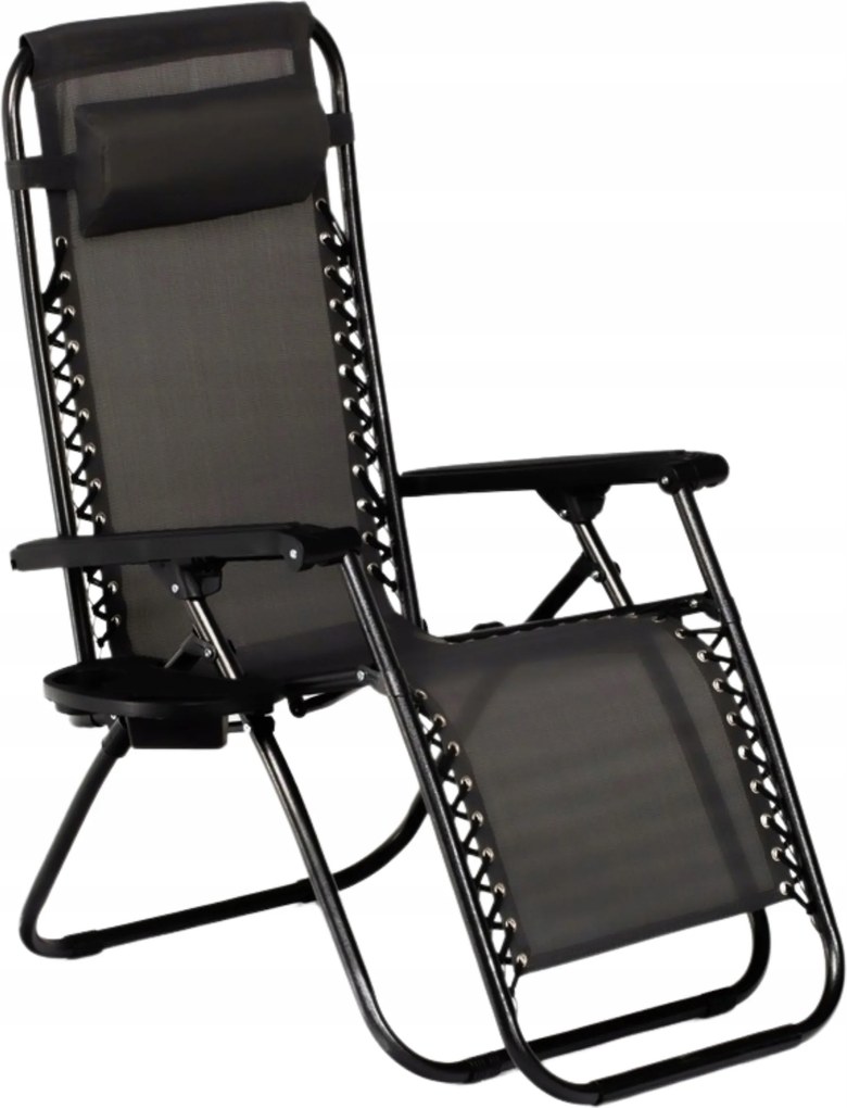 Kerti Napozóágy Strand Összecsukható Fotel Zero Gravity Turista Szék 2in1