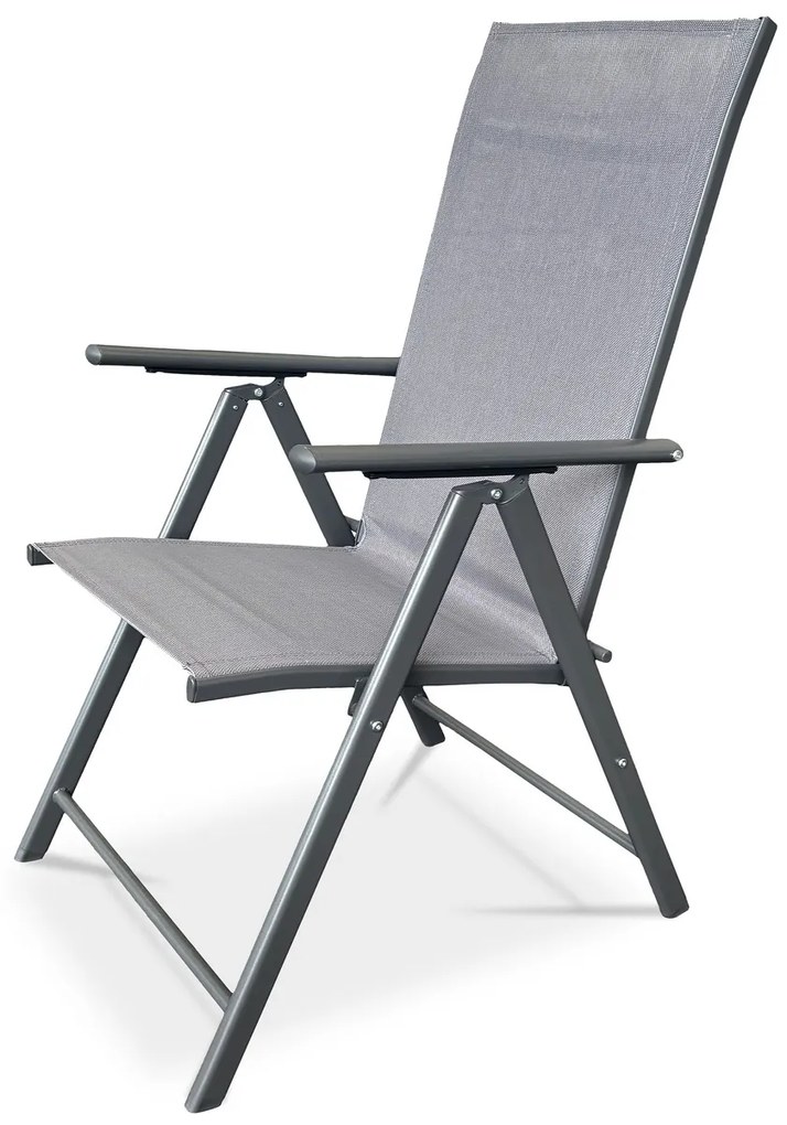 Autronic Kerti szék, fém, textil, szürke, AZC-S1116 GREY