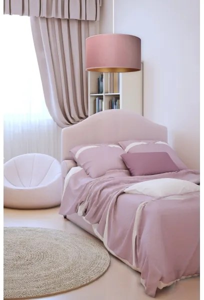 Duolla - Csillár zsinóron ROLLER 1xE27/15W/230V átm. 40 cm rózsaszín/arany