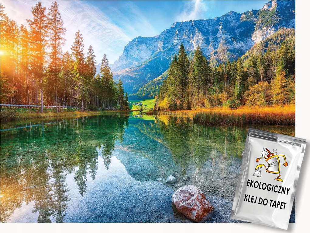 Fotótapéta Flizelina Tájkép Kilátás Hegyek Fák Tó Ősz 350x250 ragasztó