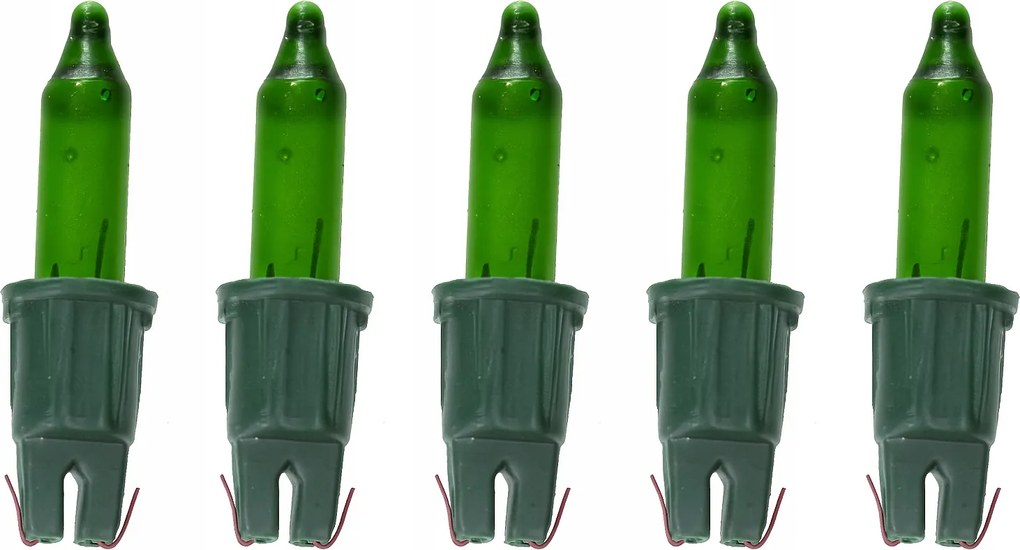 Pisello izzó 100 hagyományos karácsonyfa fényfüzér zöld 5db