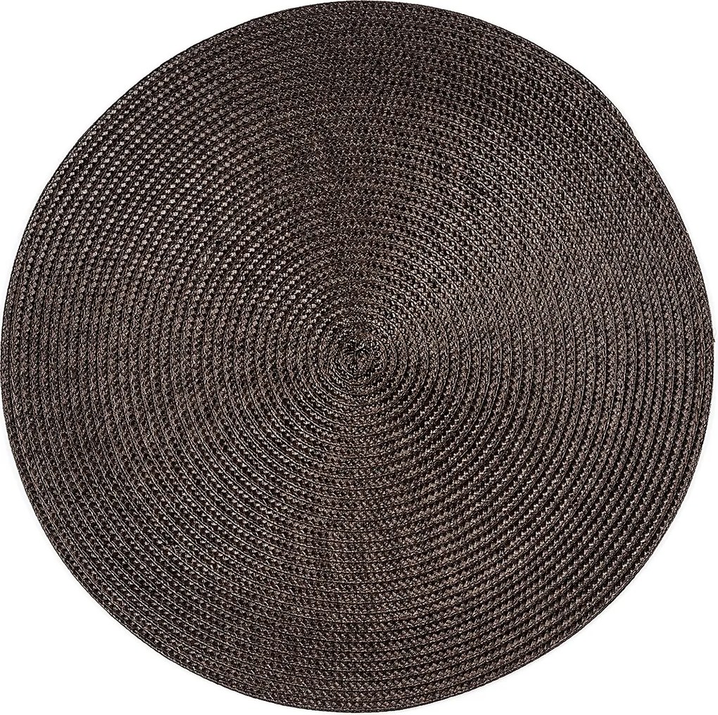 Deco tányéralátét kerek, sötétbarna, átmérő 35 cm, 4 db-os készlet