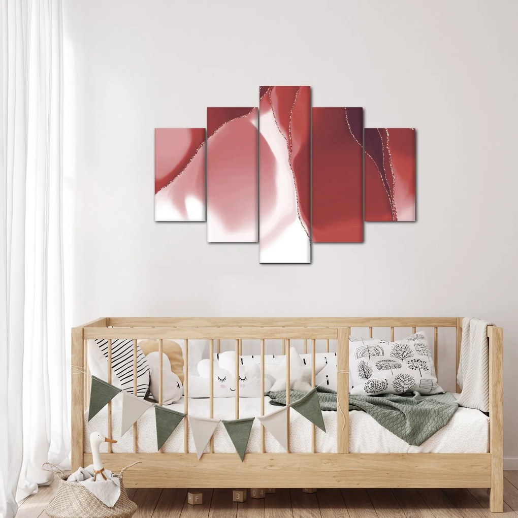 Kép - Piros absztrakt virág N⁰3 (150x105 cm)