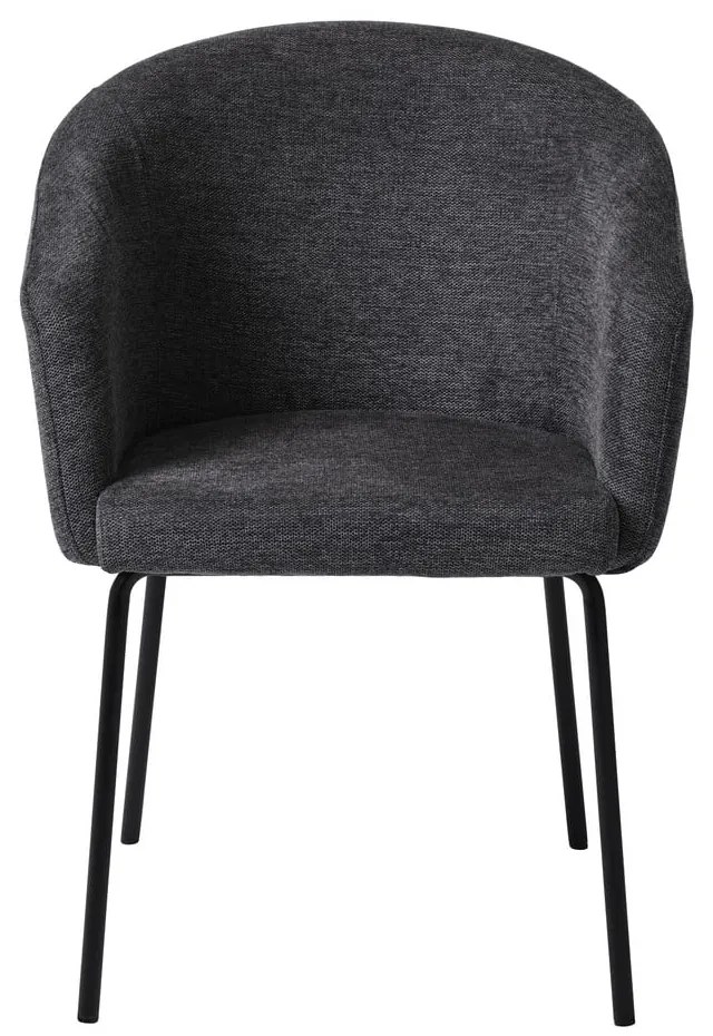 Sötétszürke kárpitozott karfás étkezőfotel Easton – Unique Furniture