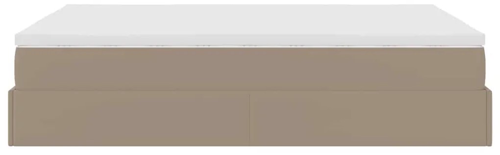 Ottomán ágykeret matraccal Cappucino 140x200cm műbőrrel