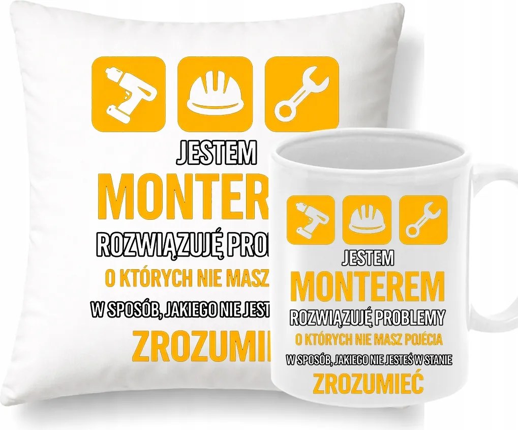 Párna Bögre Szett Ajándék Montera Kollégáknak Születésnapra