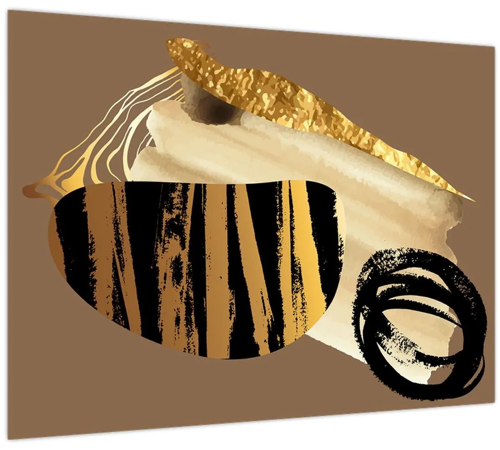 Kép - Absztrakció aranybarna N⁰2 (70x50 cm)