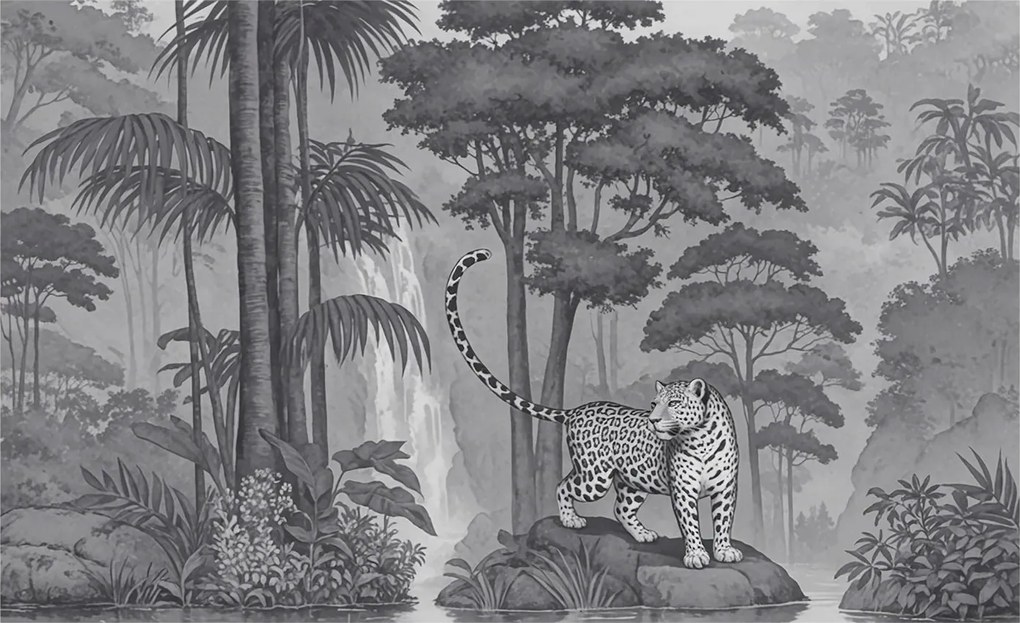 Stílusos Dekoratív fotótapéta Flizelin Trópusi dzsungel 416x254