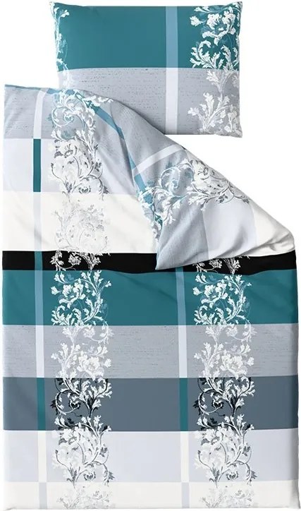 Poliészter-pamut ágyneműhuzat LUXURY türkiz Ágyneműhuzat mérete: 70 x 90 cm | 140 x 220 cm