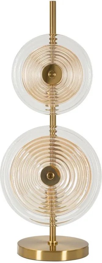 Aranyszínű asztali lámpa üveg búrával (magasság 63 cm) Venice – Mauro Ferretti