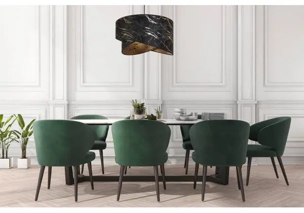 Csillár zsinóron 1xE27/60W/230V fekete/arany