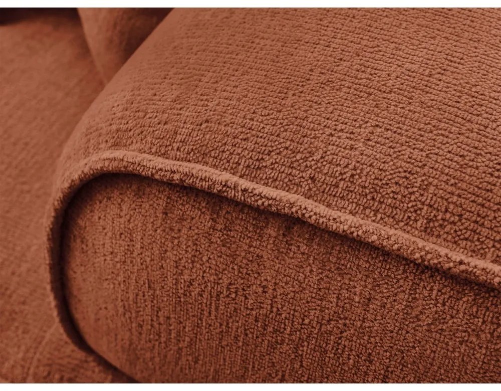 Terrakotta színű zsenília kanapé 237 cm Whesley – Bobochic Paris