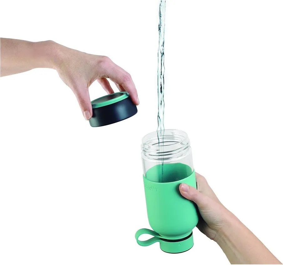 Türkiz üveg utazó ivópalack 500 ml To Go – Lékué
