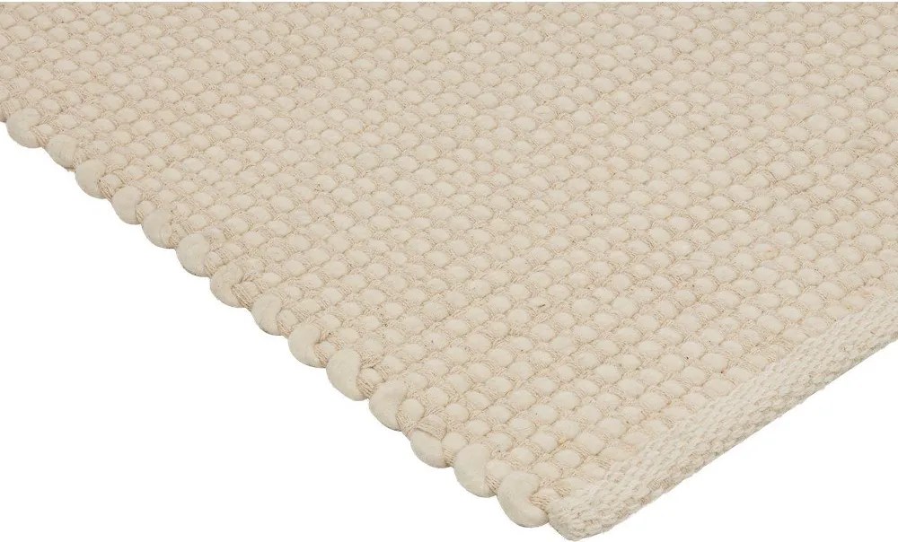 Bézs kézi szövésű gyapjú futószőnyeg 80x170 cm Talo – noo.ma